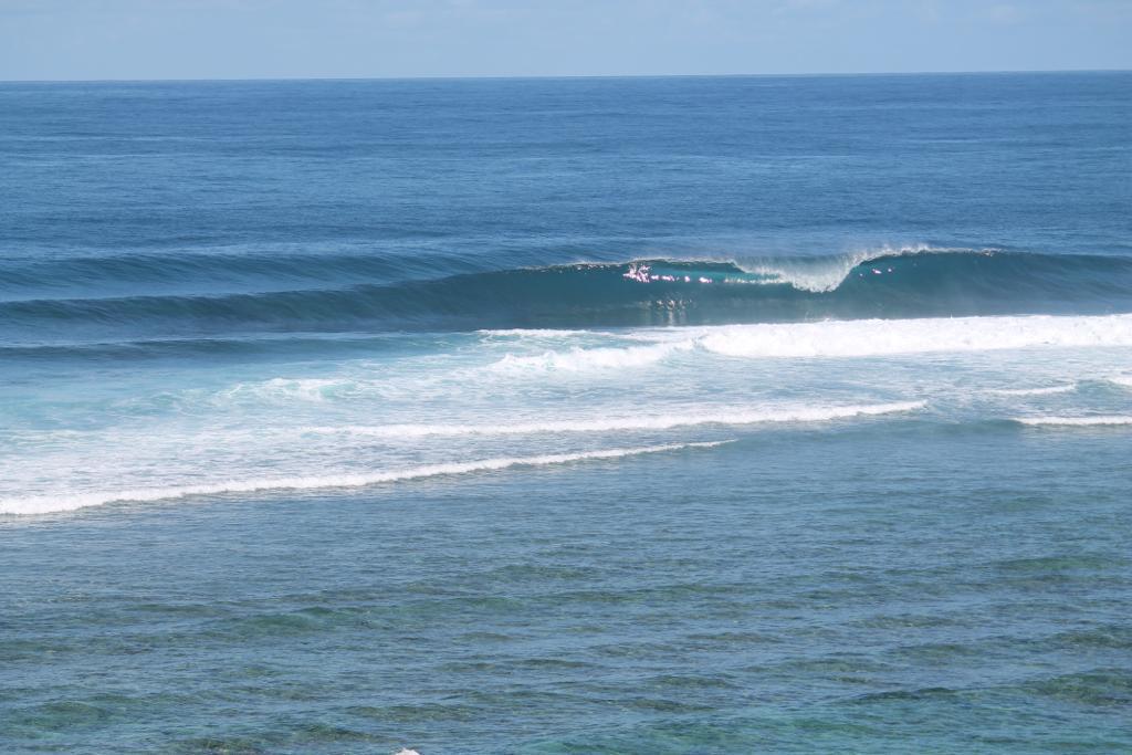 Perfect barrel wave at Playa Grande, Dominican Republic