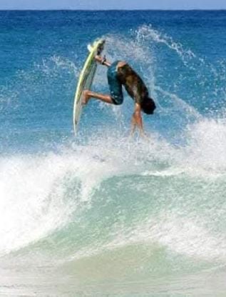 Ricky performing an aerial